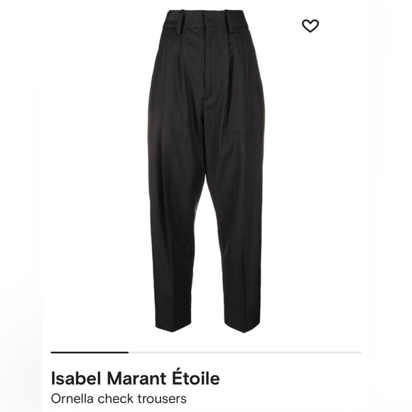 NWOT Isabel Marant Étoile
Ornella wool check pleated trousers - Picture 5 of 7